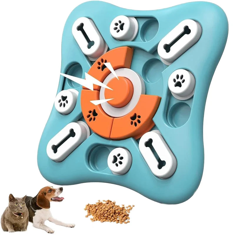 Interactive Treat-Dispensing Dog Puzzle Toy