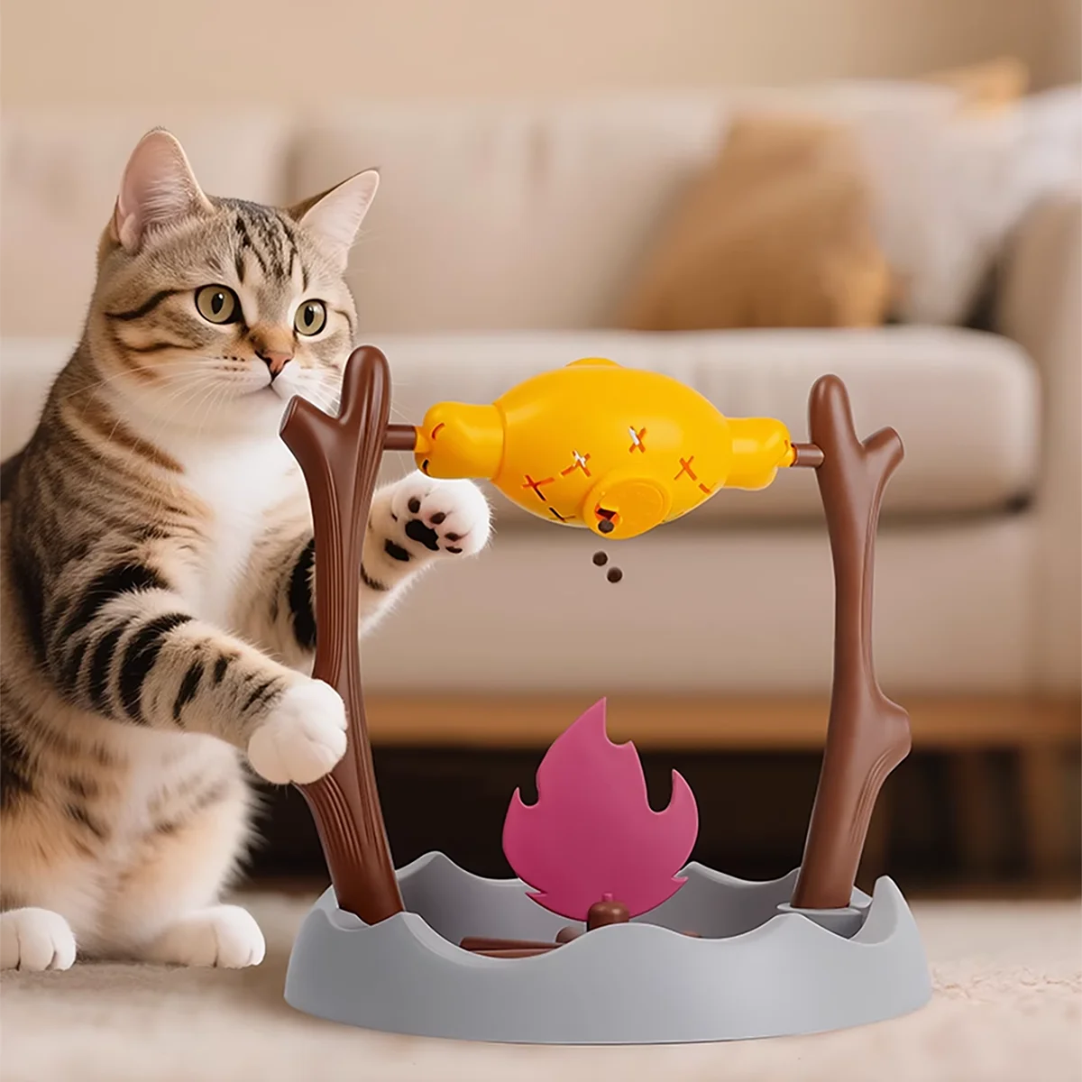 Treat-Dispensing Cat Toy – PurrFire