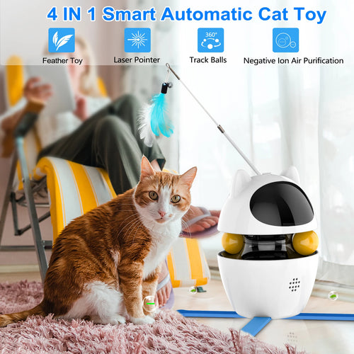 3-in-1 Interactive Cat Toy – Chase, Pounce & Play
