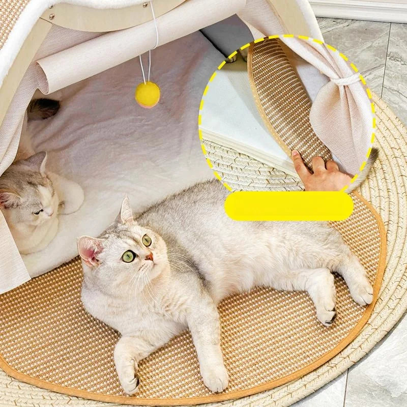 Foldable Sisal Cat House & Scratcher