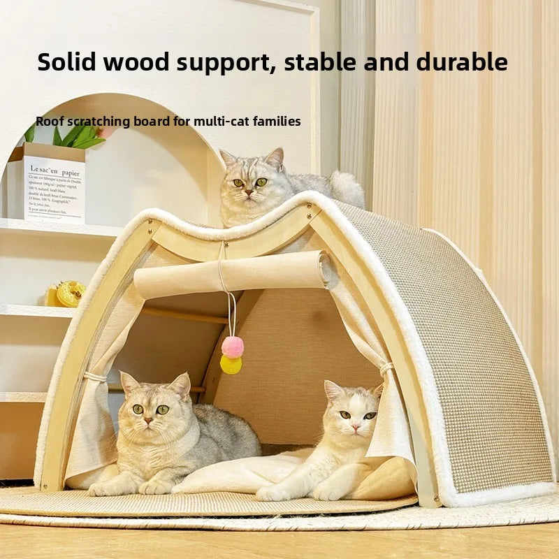 Foldable Sisal Cat House & Scratcher