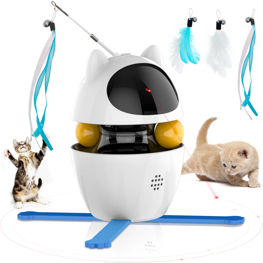 3-in-1 Interactive Cat Toy – Chase, Pounce & Play