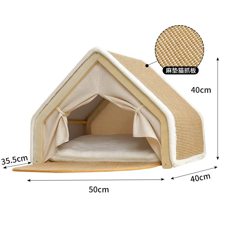 Foldable Sisal Cat House & Scratcher