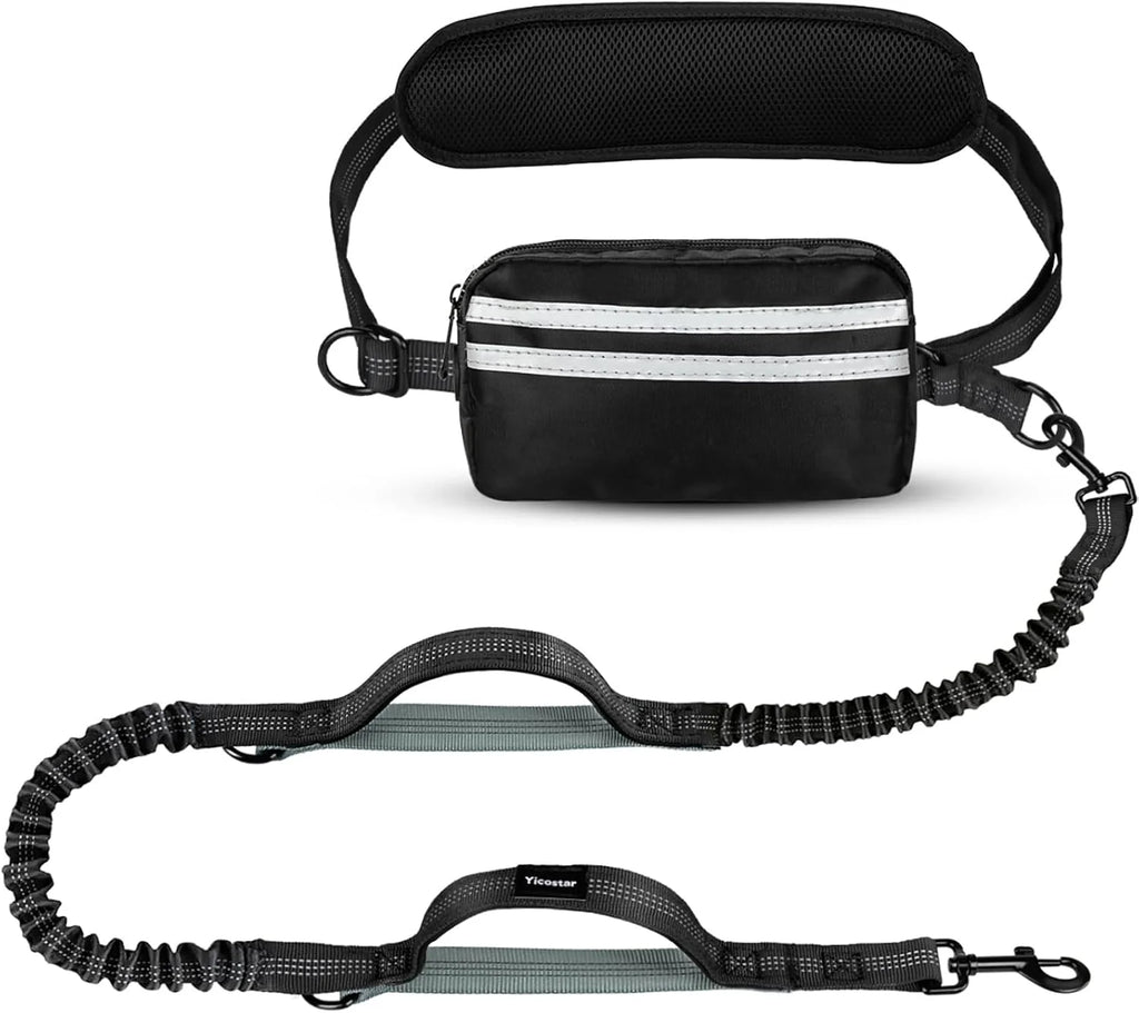 Hands-Free Dog Leash with Zipper Pouch