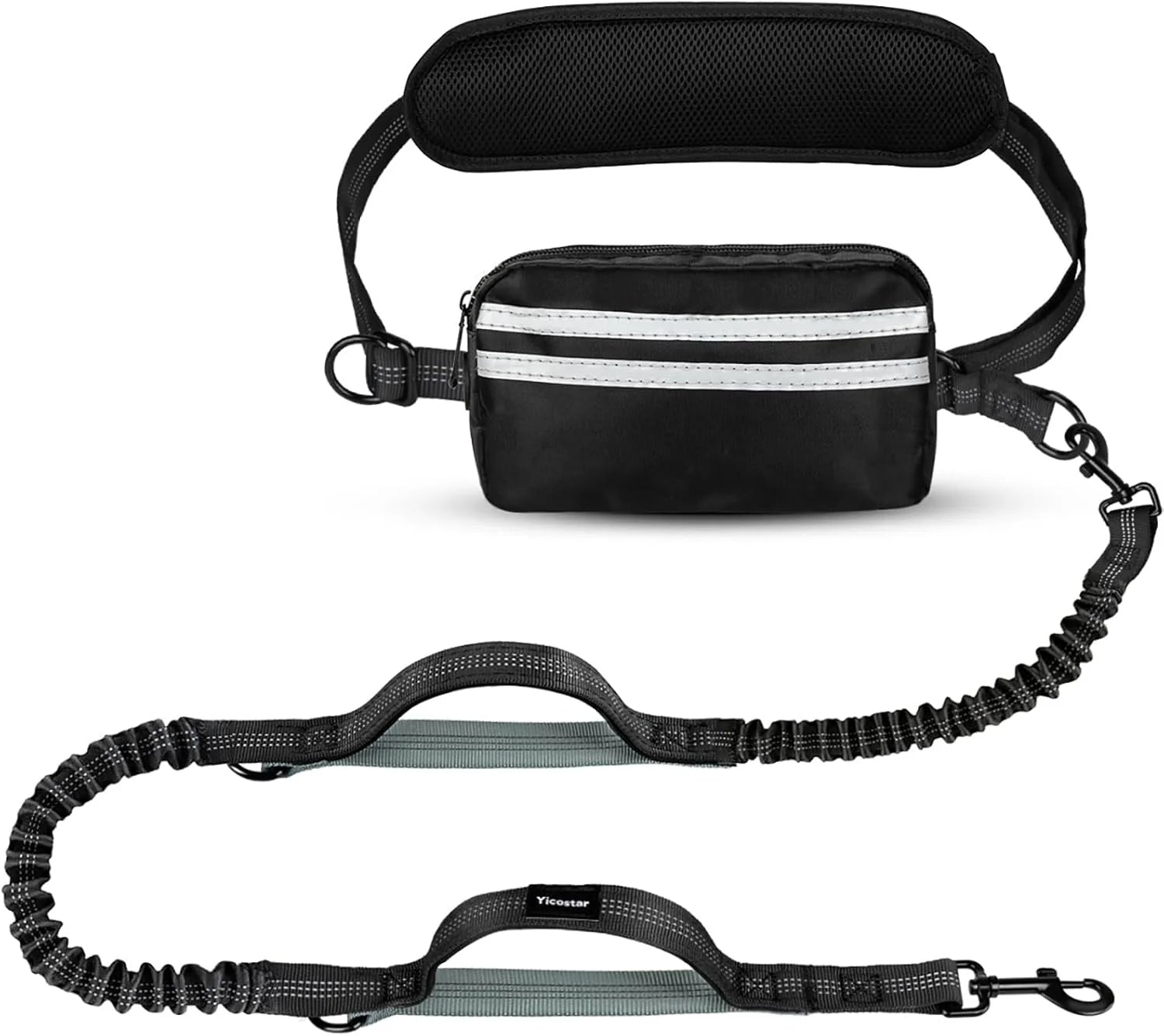 Hands-Free Dog Leash with Zipper Pouch
