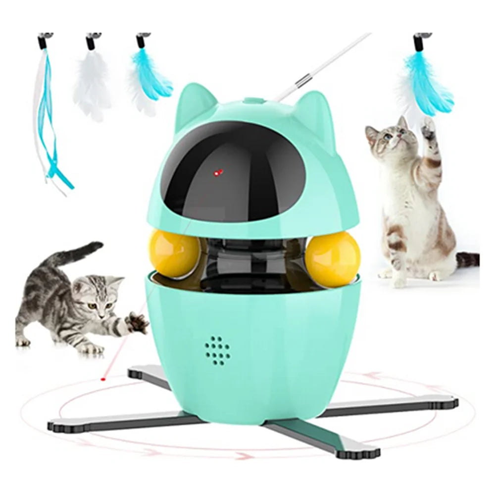 3-in-1 Interactive Cat Toy – Chase, Pounce & Play