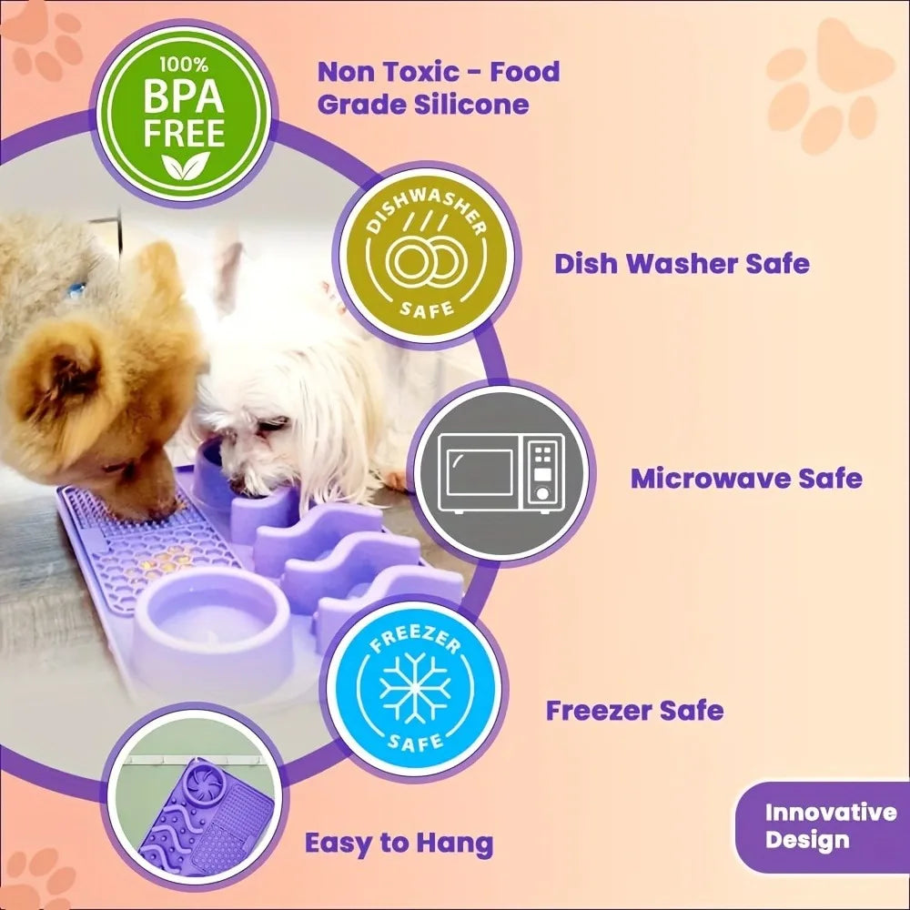 Slow Feeder Lick Mat for Dogs – Stress Relief