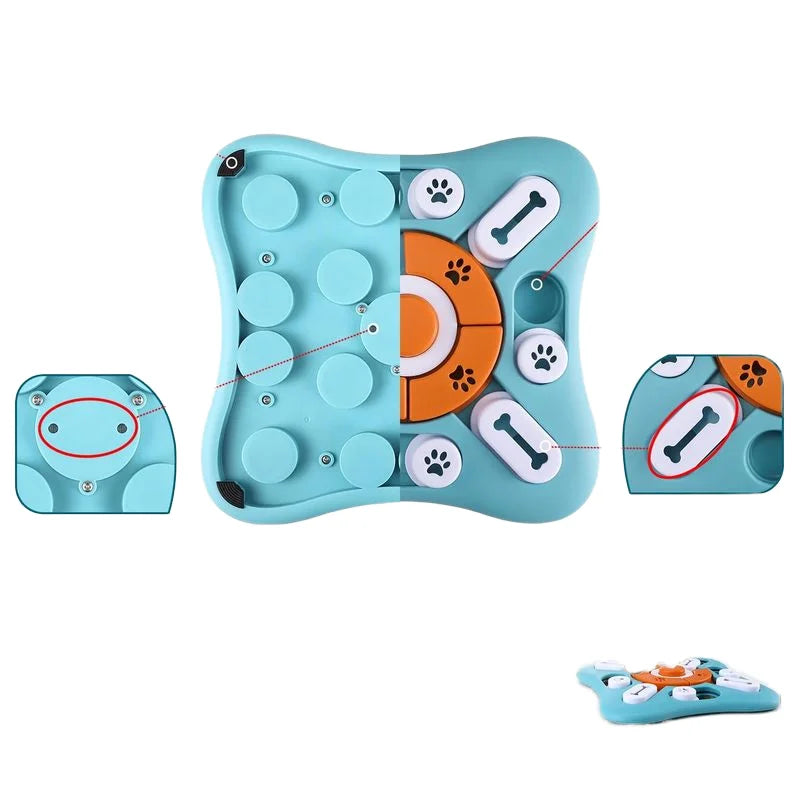 Interactive Treat-Dispensing Dog Puzzle Toy