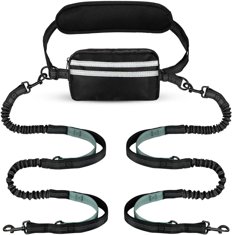 Hands-Free Dog Leash with Zipper Pouch