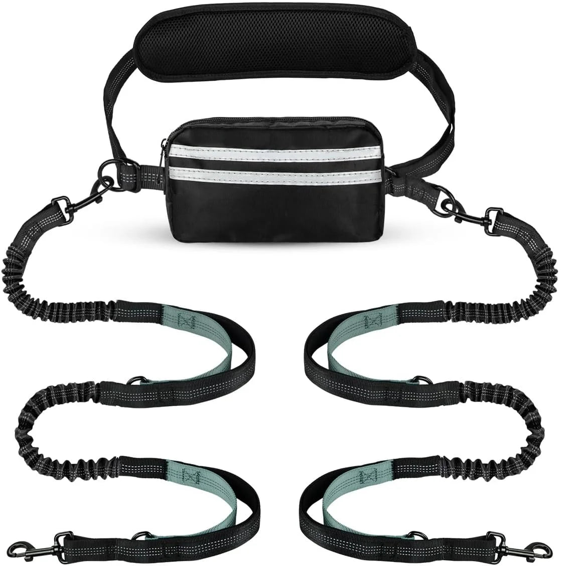 Hands-Free Dog Leash with Zipper Pouch