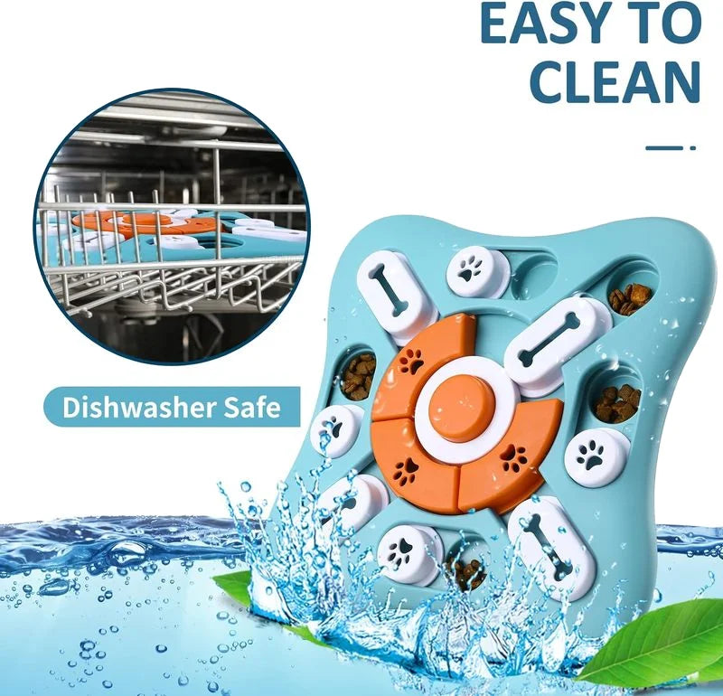 Interactive Treat-Dispensing Dog Puzzle Toy