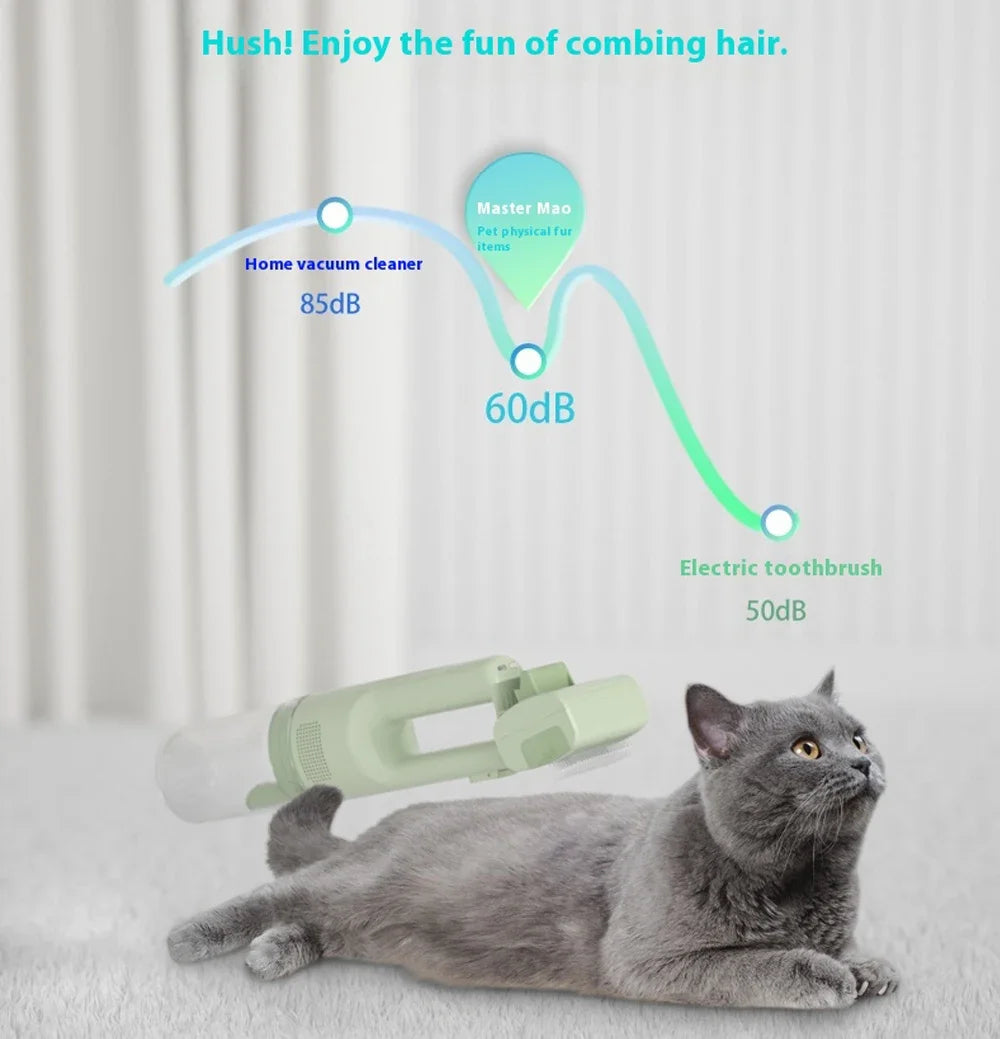 5-in-1 Pet Grooming Vacuum Brush