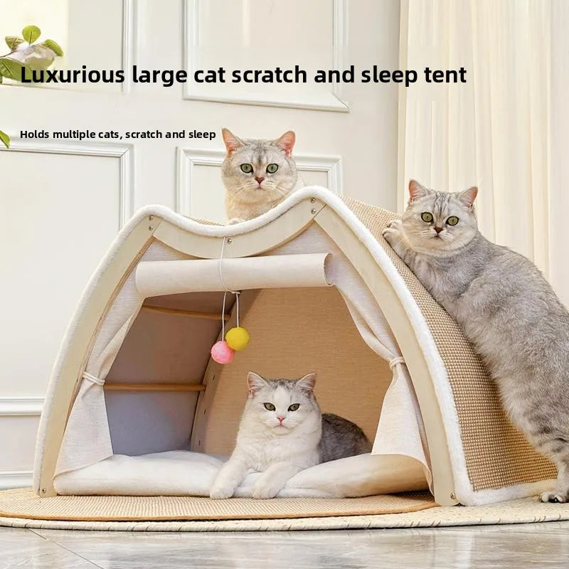 Foldable Sisal Cat House & Scratcher