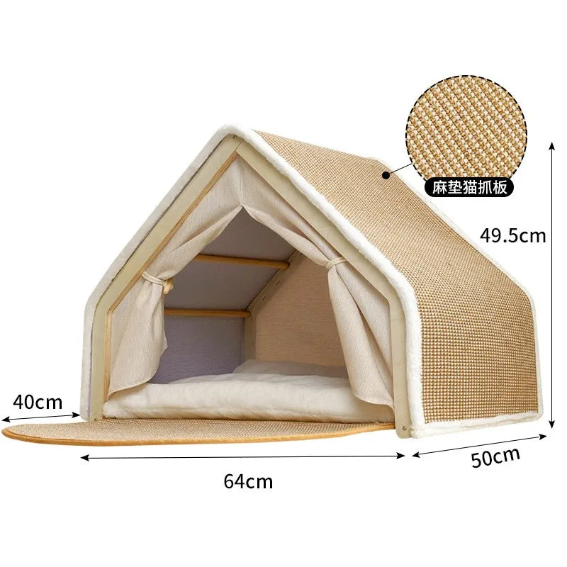 Foldable Sisal Cat House & Scratcher