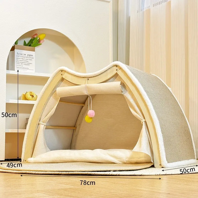 Foldable Sisal Cat House & Scratcher